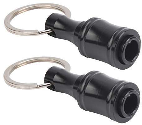 2PCS Hex Shank Screwdriver Bits Holder Keyring, 1/4inch Aluminum Alloy Drill Bit Holder Keychain Set Screw Socket Adapter Drill Sleeve Bit Holder Keychain for Screwdriver for Drill for Batch Head
