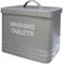 NOBEL Laundry Washing up Tablets Heavy Duty Storage Tins (Grey)