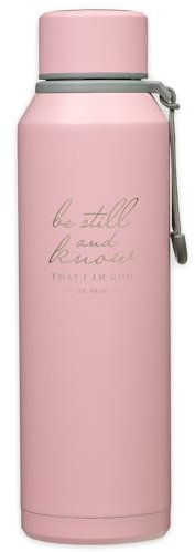 Be Still Pink Stainless Steel Water Bottle
