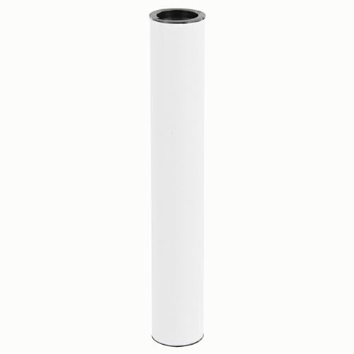 WAGNER Möbelbein/Tischbein/Möbelfuß/Systemrohr TENO - Ø 30 x 192 mm, individuell mit TENO System und QuickClick kombinierbar, Stahl pulverbeschichtet weiß, Tragkraft 50 kg - 12162201