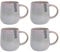 YöL Set of 4 Mugs Reactive Glaze Stoneware Coffee Mug Set Blue Green Grey Tea Cups Boho