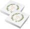 itenga Servietten Papier Fisch Schön dass du da bist 33 x 33 cm 3-lagig 40 Stück für Taufe Kommunion Konfirmation Jungen und Mädchen Eukalyptus Kranz grün gold weiß