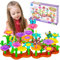OSDUE 90 Pièces Jouets de Construction de Jardin de Fleurs, Jouets de Construction Jardin de Fleurs Blocs pour Filles, DIY Creatifs Et Ensembles De Bouquets, Cadeaux pour 3 à 6 Ans Filles et Garçons