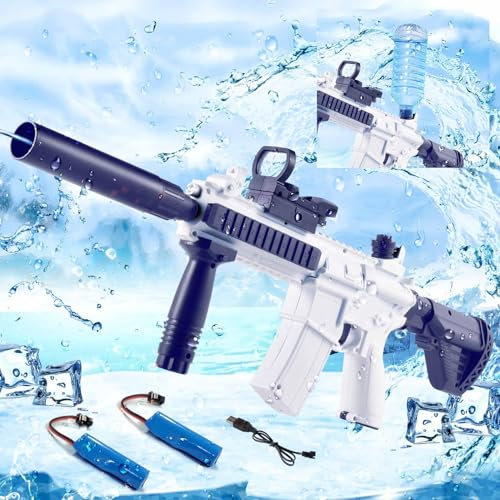 Electric Water Gun Age 3+, Ultra-Long Range One-Touch Automatic Water Gun, Large Capacity Ultra-Long Standby, Suitable For Children Adults Summer Pool Party Beach Outdoor Use.