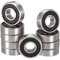HiPicco R4-2RS Deep Groove Ball Bearings, ID 1/4 x OD 5/8 x Width 9/32 Double Rubber Sealed Ball Bearing Pre-Lubricated Chrome Steel Z2 Lever 10pcs