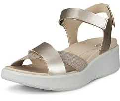 ECCO Sandali da donna Flowt Wedge Luxury Crossband, oro bianco puro, 41 EU