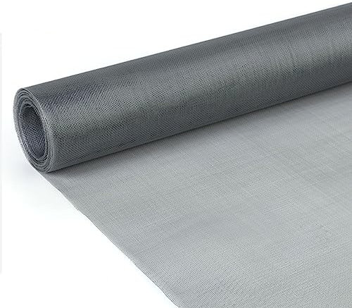 Timizi Maille Moustiquaire 1x10m, Grillage Plastique Découpable Indéchirable Rouleau Toile Moustiquaire, pour Porte Rideaux Fenetres - Gris