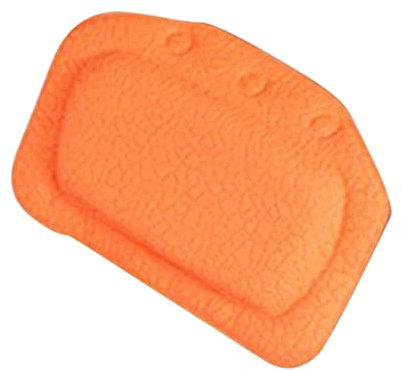 Badewannenkissen mit Saugnäpfen aus PVC, Orange, als Spa Kopfstütze