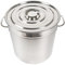 JINPRDAMZ Olla gourmet (35 L), acero inoxidable con tapa, cacerola grande, cacerola de camping, olla de pasta, tapón auxiliar de cocina., HG-HSYXF-2097-1