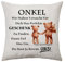 Aconesong Beste Onkel Geschenk von Nichte Neffe Kissenbezug Geschenke für Onkel Männer Geschenk für Vatertag Hochzeit Weihnachten Geburtstagsgeschenk für Onkel Deko 45 x 45 cm (Onkel-Uns)