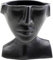Kare Design Vase Rostro, Schwarz, Blumenvase, Dekorationsvase, Gefäß für Blumen, Tischvase, 17cm