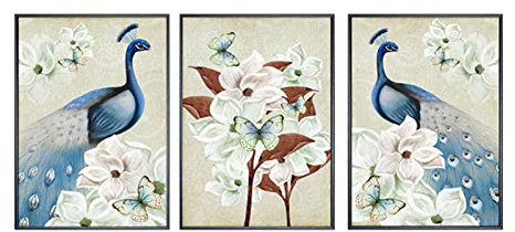 VejiA Dekorative Malerei Hintergrund Wandbehang Gemälde Triptychon Landschaft Wandbild Wandkunst Malerei