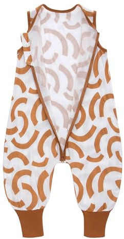 LAT Gigoteuse ete Sac de Couchage pour Bébé 0.5 tog Gigoteuse d'été à Pieds Sans Manches Gigoteuse avec Jambes Turbulette Ete pour Garçon Fille (Arc, S/3-12 Mois)