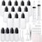 FINEASY 25 Pcs Dropper Bottles 50ml & 10ml, Plastic Squeezable Eye Dropper Bottles with Funnel Pipette & Label