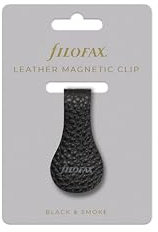 Filofax Leder-Magnetclip, Schwarz & Rauchgrau