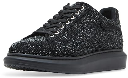 Steve Madden Men's ICEBOX Sneaker, Black Rhinestone, 12