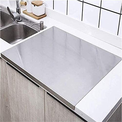 MZBDYYF Plaque à Rouler en Acier Inoxydable 304, Planche à pâtisserie, Planche à découper Lourde pour Cuisine, Planche à pâtisserie pour Viande, légumes, Pain, Tapis de découpe, Taille : 50 x 40 cm