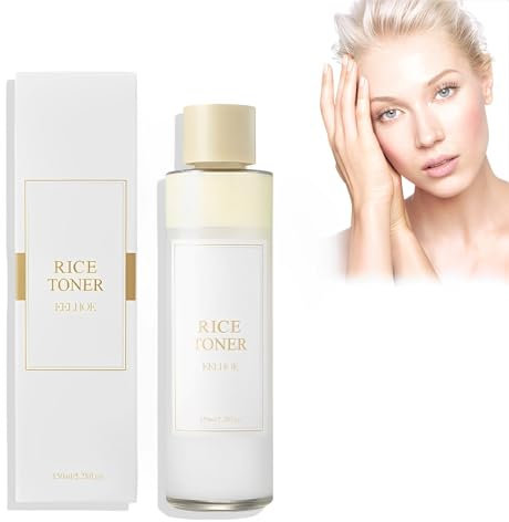 Rice Toner Gesichtswasser,150ml Gesichtswasser Feuchtigkeitsversorgung,Rice Toner Koreanisch,Feuchtigkeitsspendender Reisextrakt Toner für Trockene Empfindliche Hau (1-Weiß)