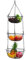 Panier à fruits suspendu à 3 étages - Réglable - En métal - Noir - À suspendre - Pour le rangement des fruits - 3 étages