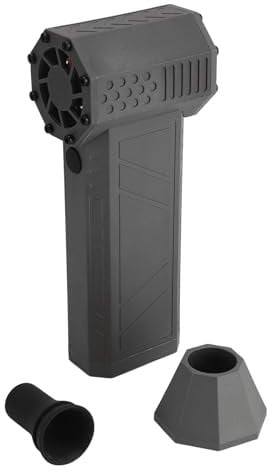 Jet Dry Gebläse, Wiederaufladbarer Tragbarer Handventilator 130.000 U/min, Leiser Betrieb, Taschenlampe und SOS Funktion, für den Einsatz Im Home Office Auto (Grey)