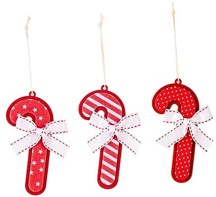 Cabilock Adornos Colgantes De Tela para Navidad Decoración Navideña 3pcs Adornos para Árbol De Navidad