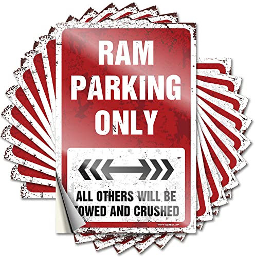 Stoßstangen-Aufkleber Ram Parking Only, lustiger Aufkleber, 10 Stück, Streichaufkleber für Erwachsene und Männer, Höhlendekoration (6 x 9 cm)