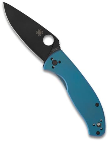 Spyderco Tenacious R.I.L. Blue Titan.Black Blade PlainEdge C122TIBLBKP