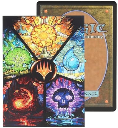 MTGPRO Card Sleeves 100 CT, Standard Size, Plastic, Matte Back Finish, Sturdy, Magic The Gathering, Baseball Card, Trading Cards, Game Card