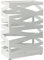 Dönges Premium Regenschirmständer Maxi aus Metall mit Abtropfschale und Haken - Platzsparend 34x14x46 cm - Elegantes Weiß - Ideal als Dekoration für Eingang & Flur