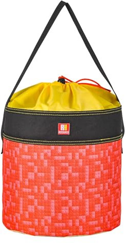 Remobia Hicol Toy Storage Organizer Basket Bag with Drawstring for Buliding Bricks, Blockets,Puzzles,Lego,Playroom Cinch Bucket Carrying Bag (Red)