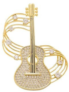 Guitare Broche Broche Guitare Strass Broches Broches PersonAlibabazed Guitare Broche Broche Musicale Broches Mode épinglettes Robe Accessoires Bijoux Musique Amant Cadeau pour Les Femmes Filles