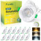 Fondiiz 12er LED Einbaustrahler 230V Dimmbar, LED Spots Schwenkbar 5W 480LM Warmweiß 2700K Neutralweiß 4000K Kaltweiß 6000K, Spots Deckenleuchte Flach, IP44 deckenspots für Badezimmer, 70-80mm Lochmaß