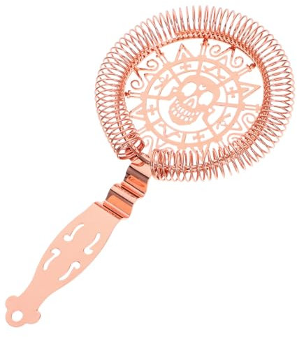 Mikinona Filtre à Glace passoire à Boisson en métal Outil de Tension de Barre crépine de Barre en métal Cocktail passoire Bar passoire à Cocktail Barman Acier Inoxydable Or Rose