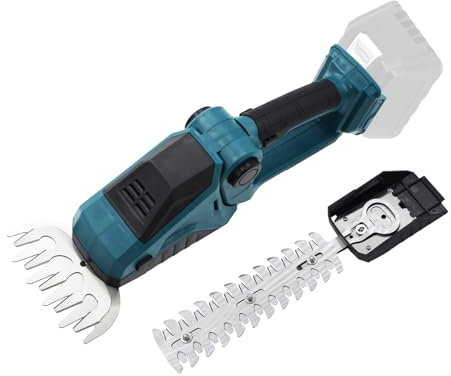 Akku Grasschere Strauchschere Set Kompatibel mit Makita 18V, Handliche Rasenschere Heckenschere Strauchtrimmer mit Grasmesser & Strauchscherenmesser, Kabellos Gartenschere (Ohne Akku)