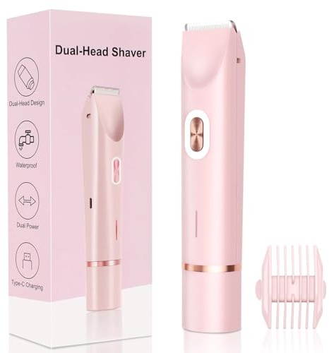 Mpotmiy 2-in-1 Electric Shaver for Women/Men, Dual-Head Bikini Trimmer,Gift