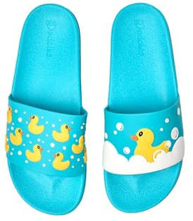 Dedoles Badeschuhe & Hausschuhe Damen Herren & Kinder Badesandalen lustige Designs Bücher Kaffee Party Pizza Fuchs Bär Lama Wolken Geschenk