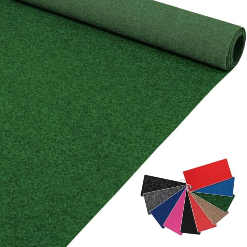 ANRO Teppich Läufer Messeteppich Meterware Grün 1000x100 cm | Zuschneidbar als Meterware · Strapazierfähig · Zuschneiden · Eventteppich