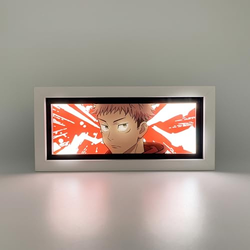Yuji Itadori (Shibuya) Leuchtkasten - Jujutsu Kaisen - Anime Lampe Figur Nachtlicht - 3D Anime Zimmer Dekor Geschenk für Otaku