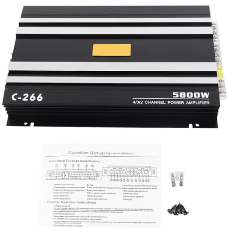 Amplificatore di per altoparlante amplificatore audio stereo per auto, amplificatore per auto universale a 4 canali 12V 5800W, audio ad alta per camion con piastra di sicurezza