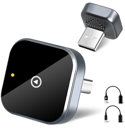 Adaptateur CarPlay sans Fil 2-en-1 & Android Auto, Mise à Niveau 2025 - Convertisseur USB pour Voiture, Plug & Play, Connexion Automatique et Rapide, Compatible iPhone et Smartphones Android
