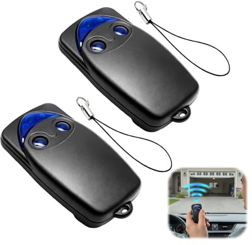 433,92 MHz Telecommande Portail Compatible avec Nice FlO2r-s, 2 Pièces Bip Portail à 2 Canaux Télécommandes Porte de Garage pour Automatisé pour FlO2r-s FLOXR FLOXIR FLOX2R OXI OX2