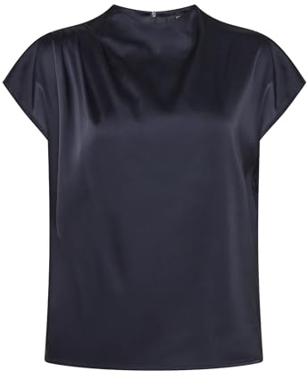 zero Damen Satin-Bluse mit Kragen