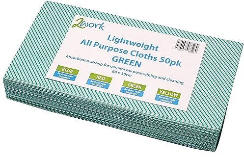 Jantex All purpose Non-Woven Cloths Green (Pack 50)