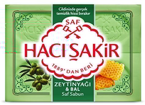 Haci Sakir Olivenöl und Honig Seife 4er Pack, 4 x 150g (600g)