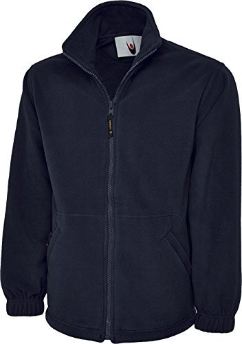 Uneek clothing UC604 – Klassische Mikrofleecejacke mit durchgehendem Reißverschluss (300 g/m²) – Marineblau – Größe 5XL