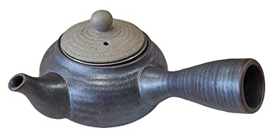 TEA SOUL Teiera Giapponese Kyusu in Creta Grigia • 250ml • Filtro Estraibile e Lavabile