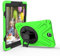 QIHANG Samsung Galaxy Tab a 9.7 Pulgadas (sm-t550/SM de T551/sm-t555) – Carcasa de Silicona, 3 Capas Heavy Duty Soft Silicona Hard Bumper Case Soporte + Correa de Mano antigolpes Carcasa Verde Verde