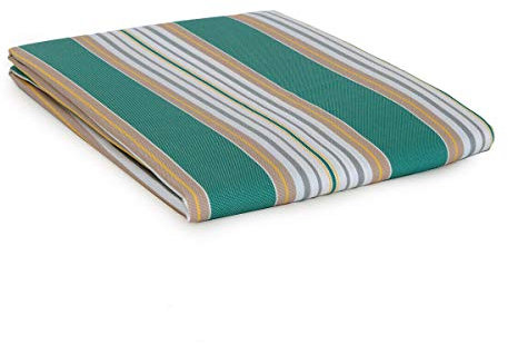 Caritex Tenda Da Sole per Esterno, Con Anelli, Tende da Sole per Balconi, 145x290 cm, Facile Montaggio, in Tessuto Duraturo e Resistente, A Righe Multicolor Stromboli U221 (Verde)