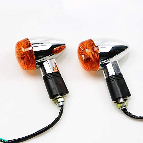 BHYShop 2 stück bernstein kugel blinker für harley iron xl 883 1200 dyna street glide softail cruiser cafe racer