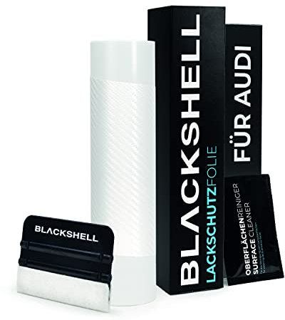 Blackshell® Ladekantenschutz Folie passend für Audi A6 Avant | Typ C7 (4G) | Bj. 2011-2014 Carbon weiß - passgenauer Stoßstangenschutz inkl. Set für Folierung